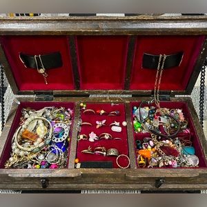 Vintage Treasure Box full of Goodies. LOOK